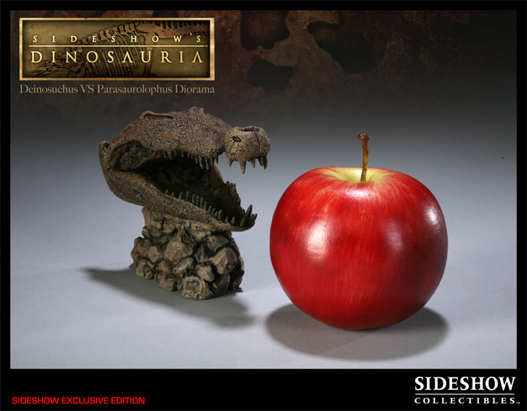 Dinosauria Deinosuchus VS Parasaurolophus Polystone Diorama  View 4