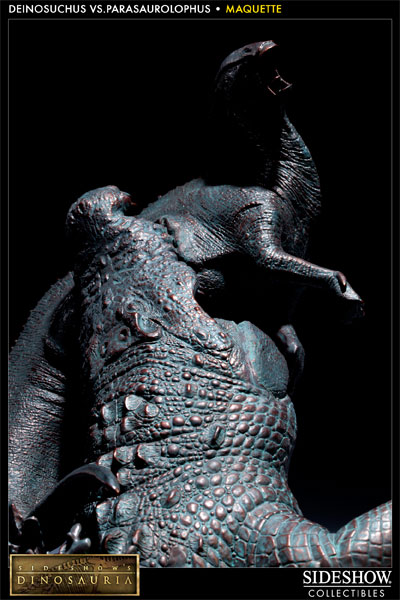 Dinosauria Deinosuchus VS Parasaurolophus Polystone Diorama  View 7