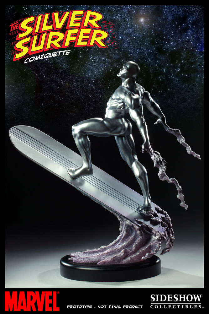 Marvel Silver Surfer Polystone Statue  View 4