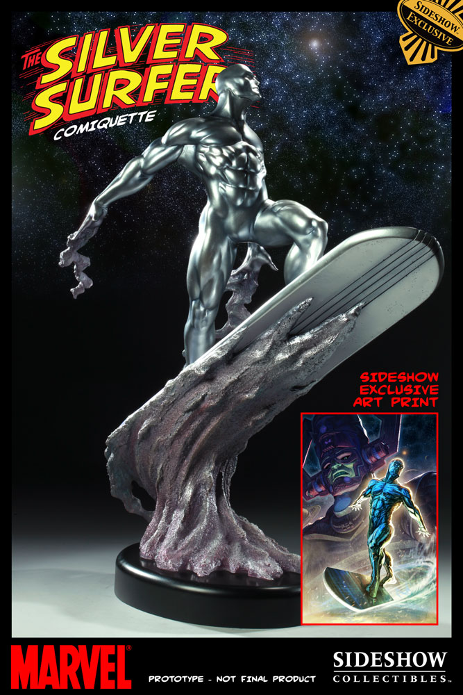 Marvel Silver Surfer Polystone Statue  View 1