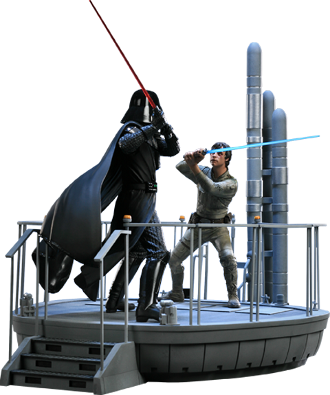 Star Wars I Am Your Father - Luke Skywalker VS Darth Vader on Bespin Polystone Diorama  View 13