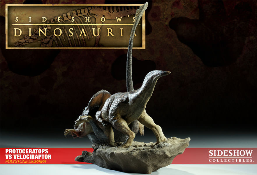 Dinosauria Protoceratops VS Velociraptor Polystone Diorama  Collector Edition View 6