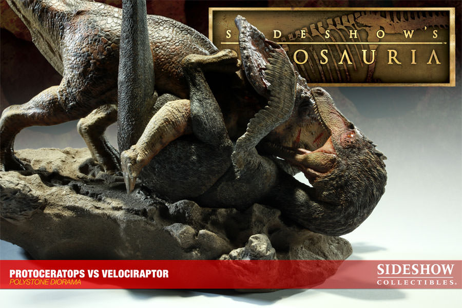 Dinosauria Protoceratops VS Velociraptor Polystone Diorama  Collector Edition View 7