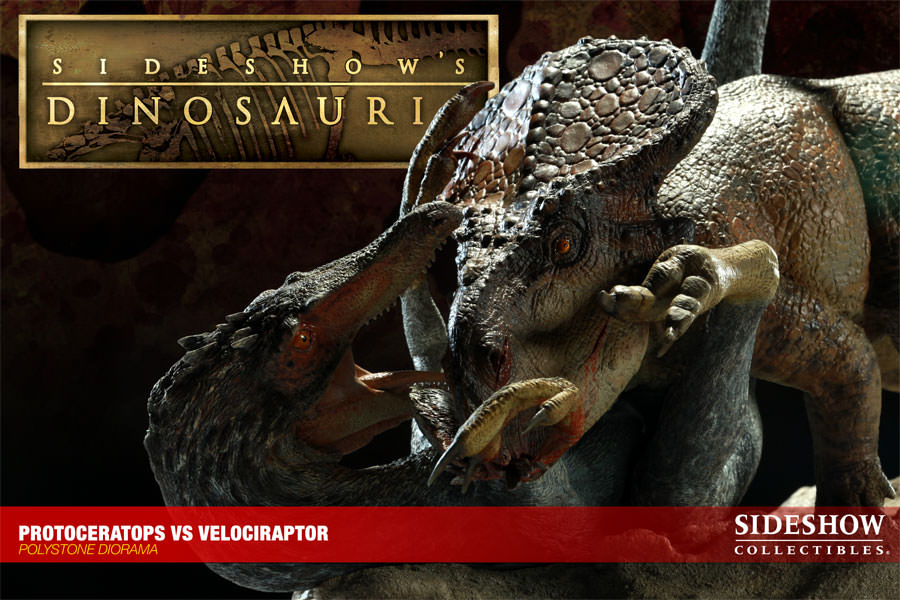 Dinosauria Protoceratops VS Velociraptor Polystone Diorama  Collector Edition View 9