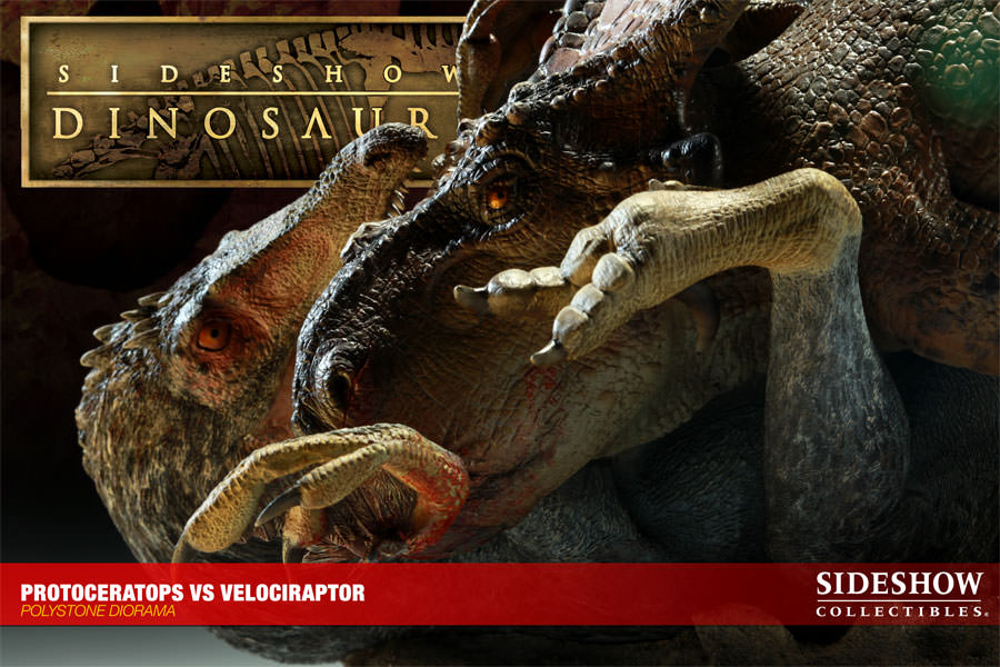 Dinosauria Protoceratops VS Velociraptor Polystone Diorama  Collector Edition View 10