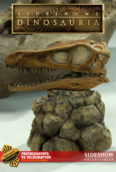 Dinosauria Protoceratops VS Velociraptor Polystone Diorama  View 2