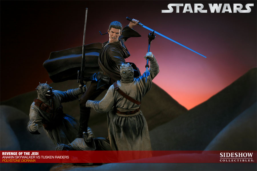 Star Wars Revenge of the Jedi - Anakin Skywalker VS Tusken Raiders Polystone Diorama  Collector Edition View 8