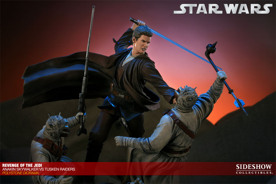 Star Wars Revenge of the Jedi - Anakin Skywalker VS Tusken Raiders Polystone Diorama  Collector Edition View 10