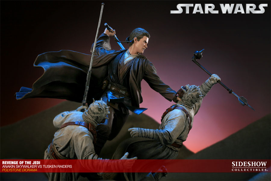 Star Wars Revenge of the Jedi - Anakin Skywalker VS Tusken Raiders Polystone Diorama  Collector Edition View 11