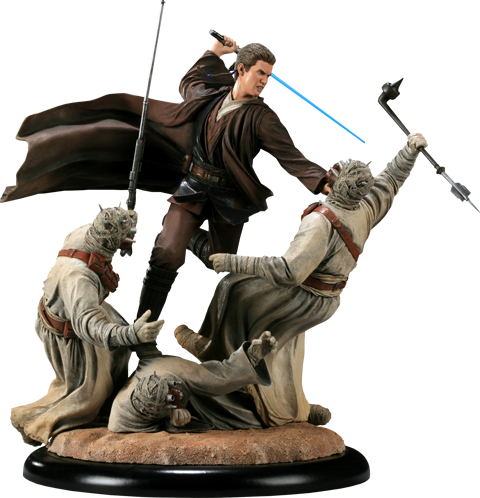Star Wars Revenge of the Jedi - Anakin Skywalker VS Tusken Raiders Polystone Diorama  Collector Edition View 22