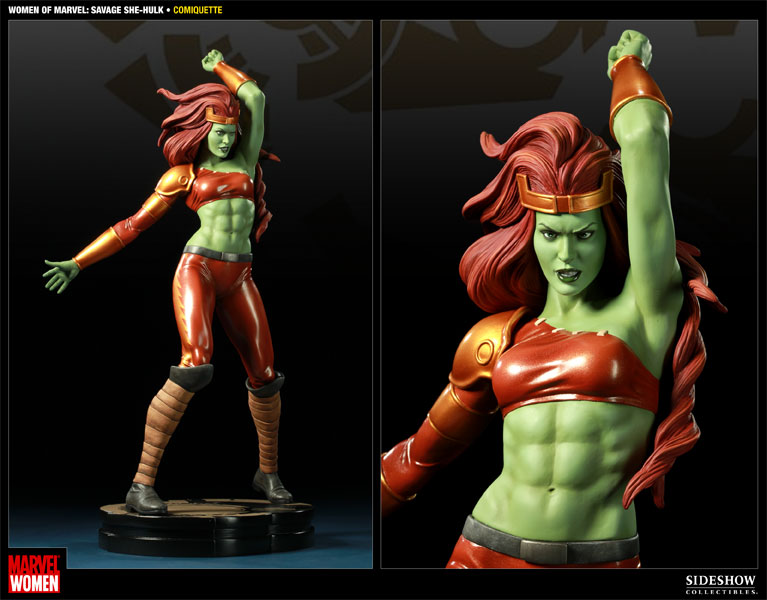 サイドショウ サヴェージ シーハルク SIDE SHOW Marvel Women of Marvel: Savage She-Hulk Polystone Statue by