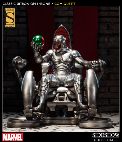 Marvel Classic Ultron on Throne Polystone Statue  (Prototype Shown) View 1