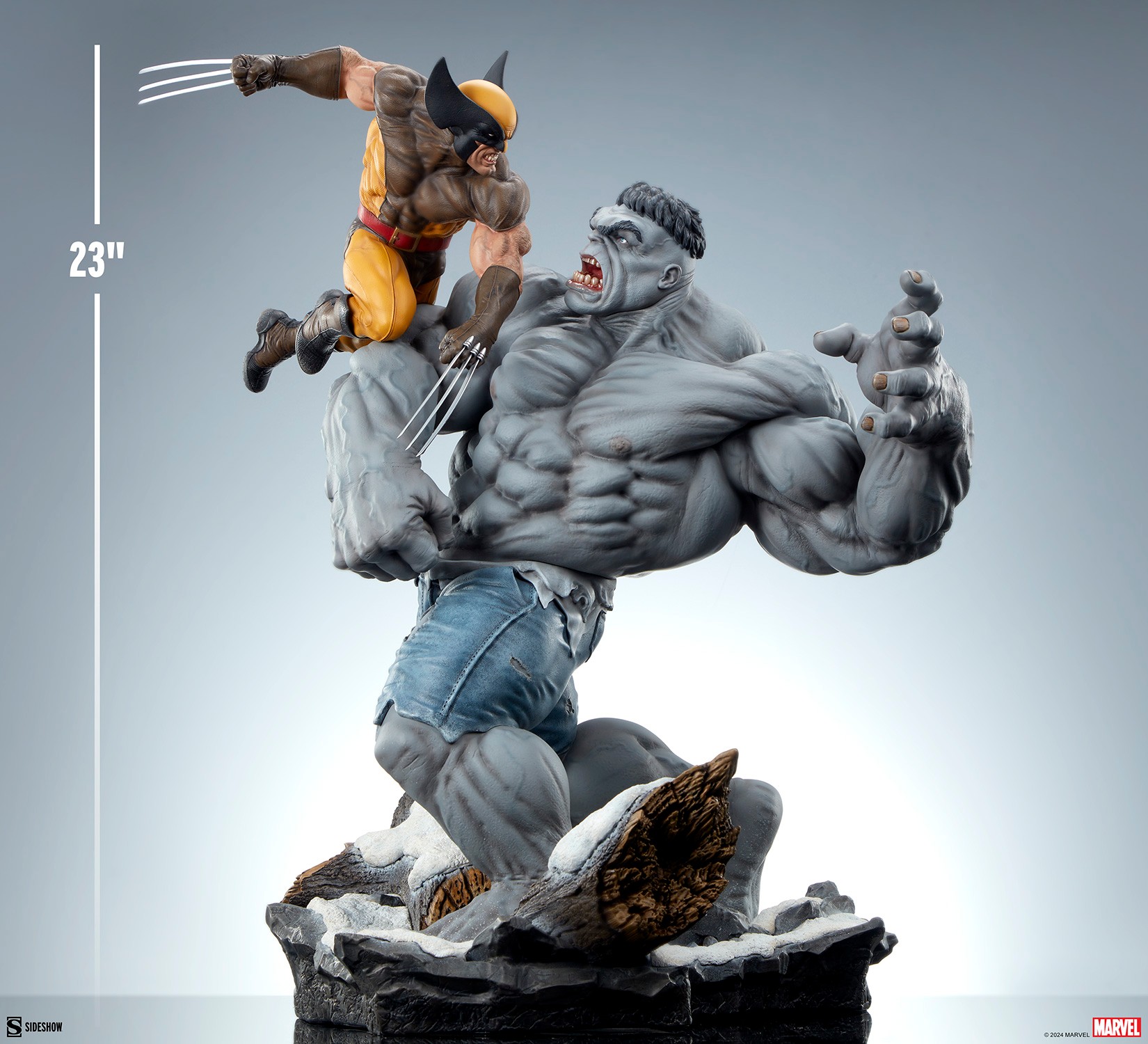 Marvel Grey Hulk vs Wolverine Maquette  (Prototype Shown) View 8