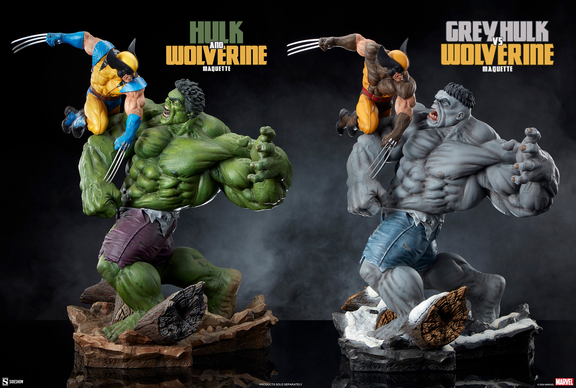 Marvel Grey Hulk vs Wolverine Maquette  (Prototype Shown) View 15