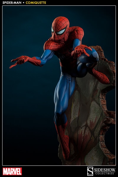 Spider-man スパイダーマン Sideshow スタチュー SIDESHOW SPIDER-MAN BACK IN BLACK AP Sample COMIQUETTE