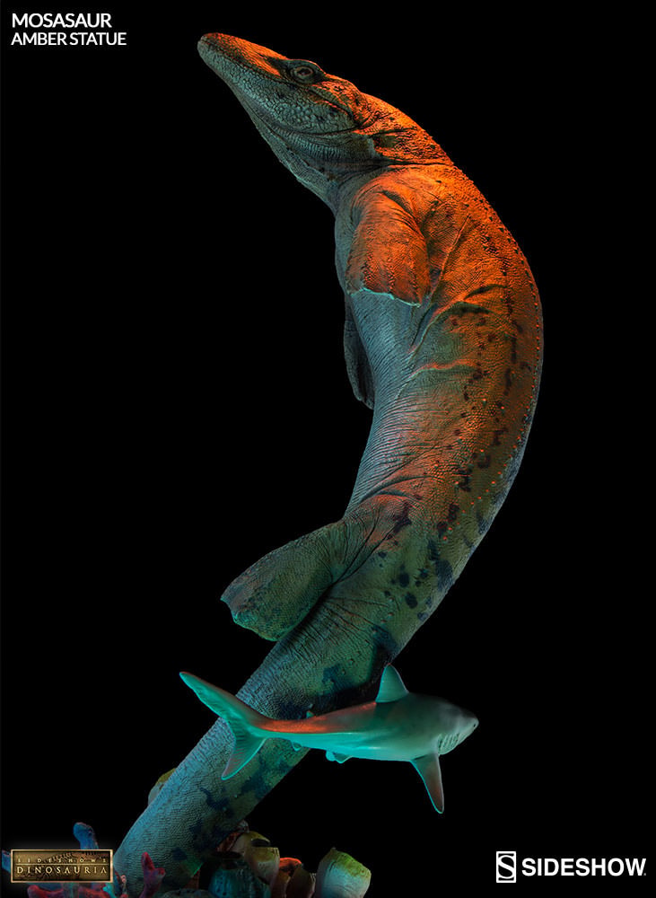 Dinosauria Mosasaur Amber Statues  View 4