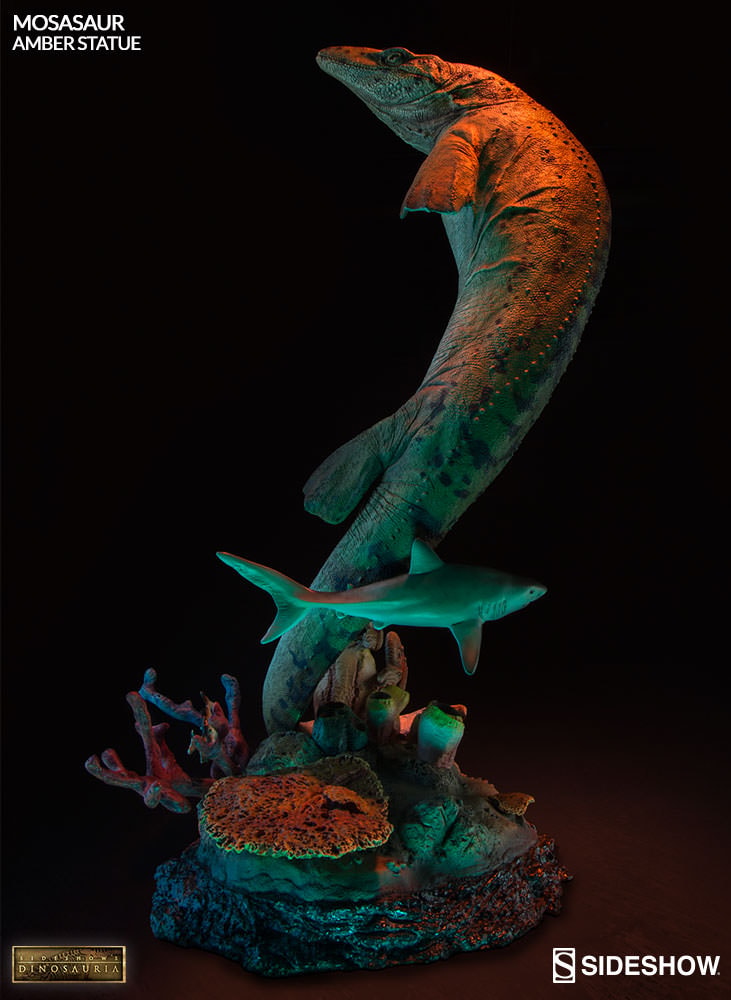 Dinosauria Mosasaur Amber Statues  View 5