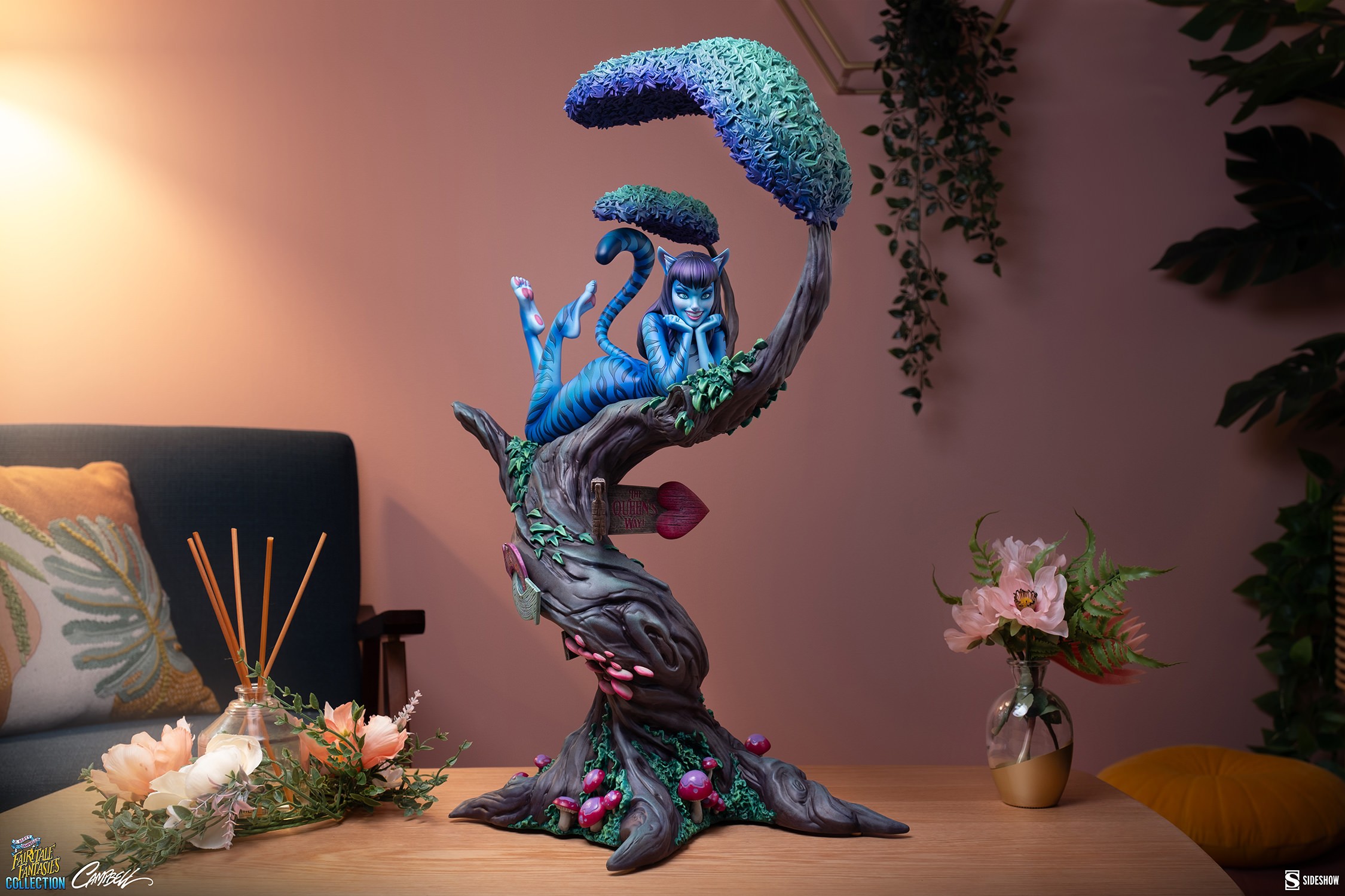 J Scott Campbell Lady Cheshire Cat Statues  Collector Edition View 2