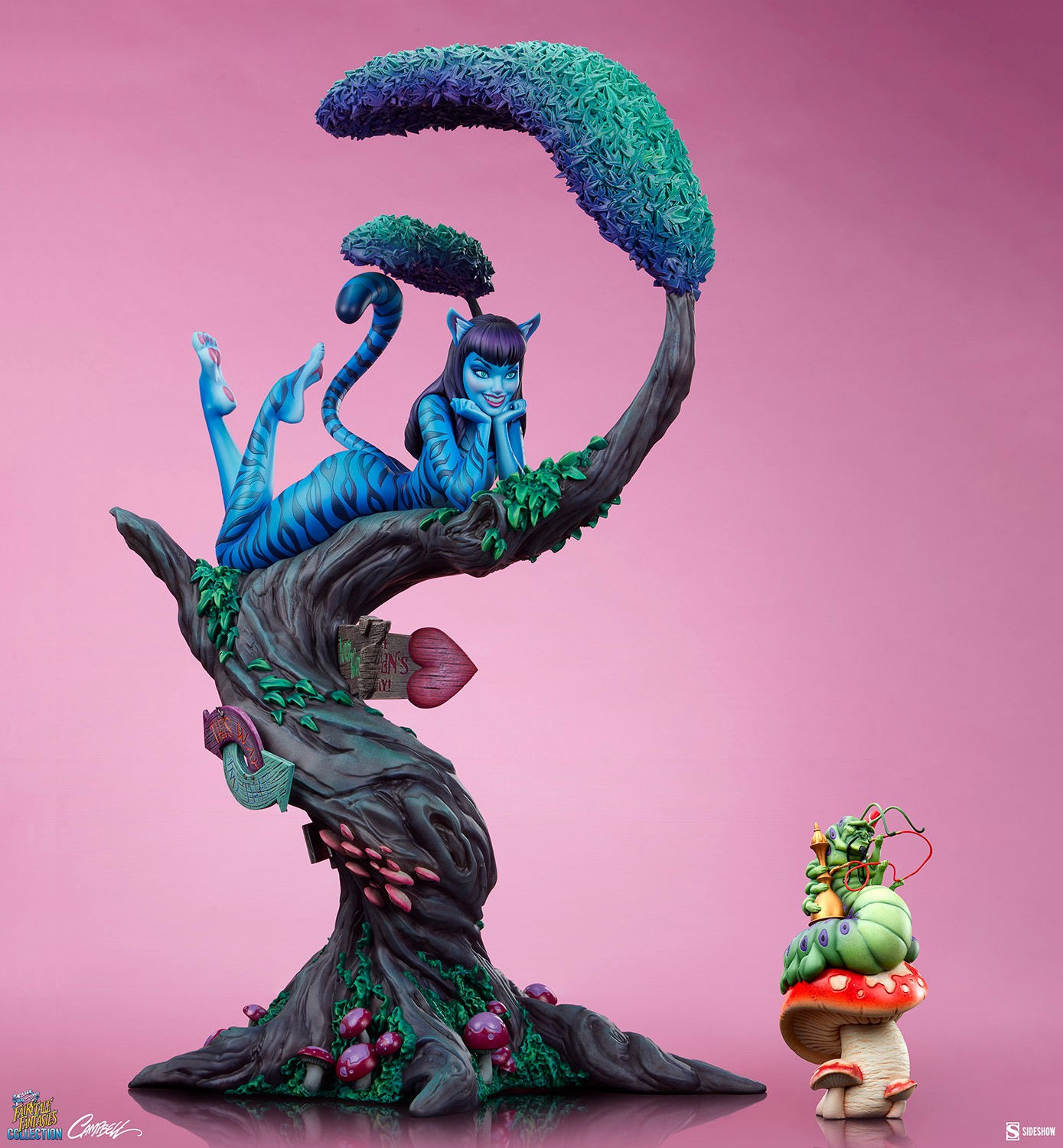 J Scott Campbell Lady Cheshire Cat Statues  View 3