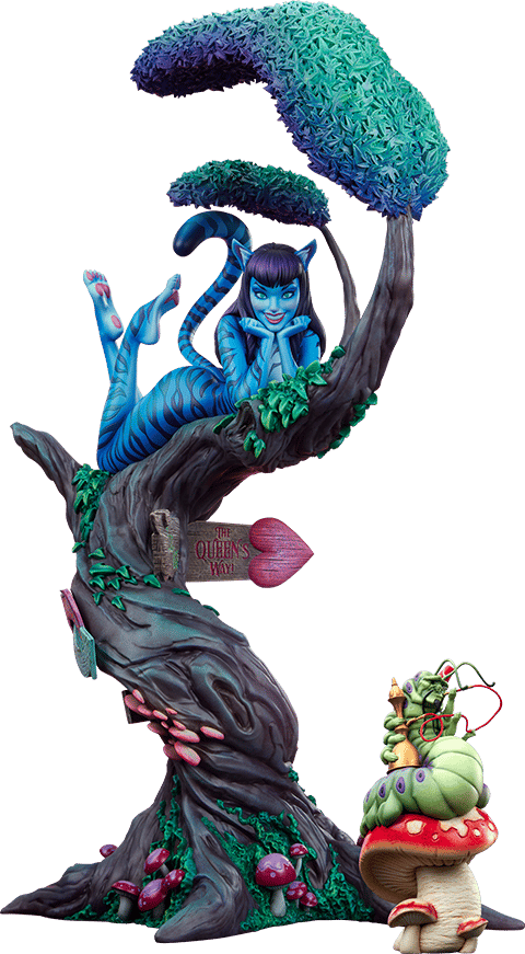 J Scott Campbell Lady Cheshire Cat Statues  View 20