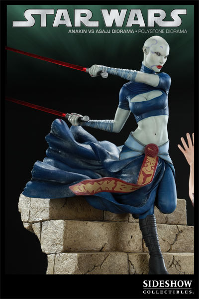Star Wars Anakin VS Asajj Polystone Diorama  Collector Edition View 7