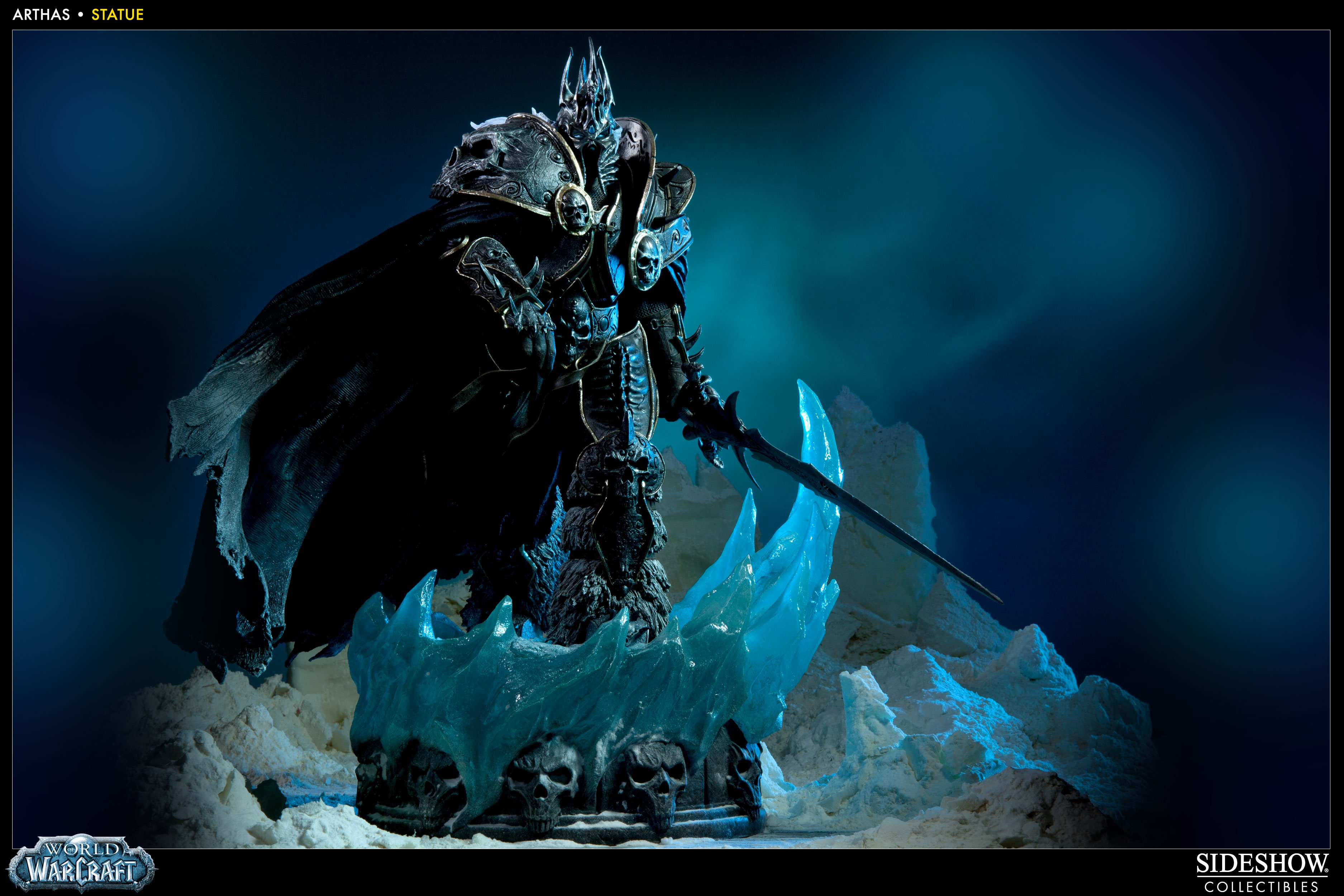 Warcraft Arthas Polystone Statue  View 1
