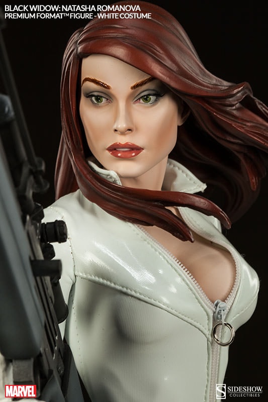 Marvel Black Widow - White Costume Edition Premium Format™ Figure  Exclusive Edition (Prototype Shown) View 9