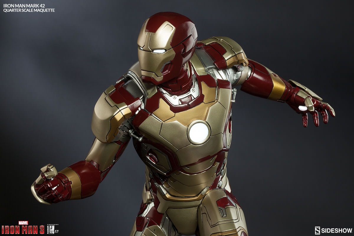 Marvel Iron Man Mark 42 Quarter Scale Maquette by Sideshow C