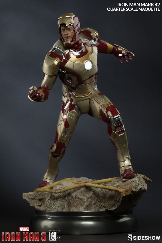 Marvel Iron Man Mark 42 Quarter Scale Maquette by Sideshow C