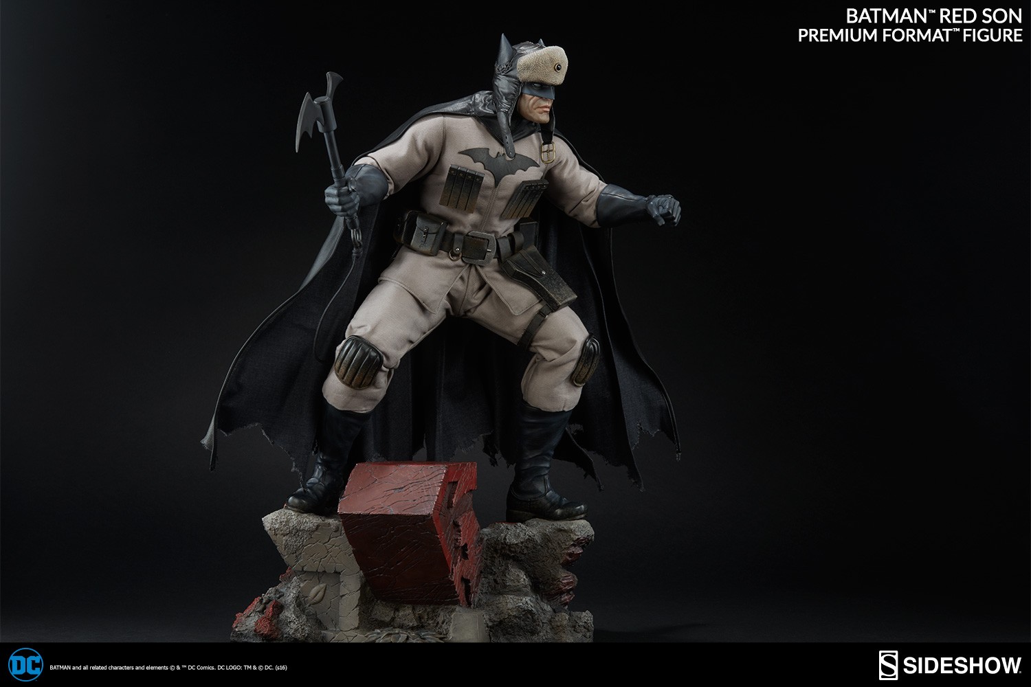 Batman red store son statue