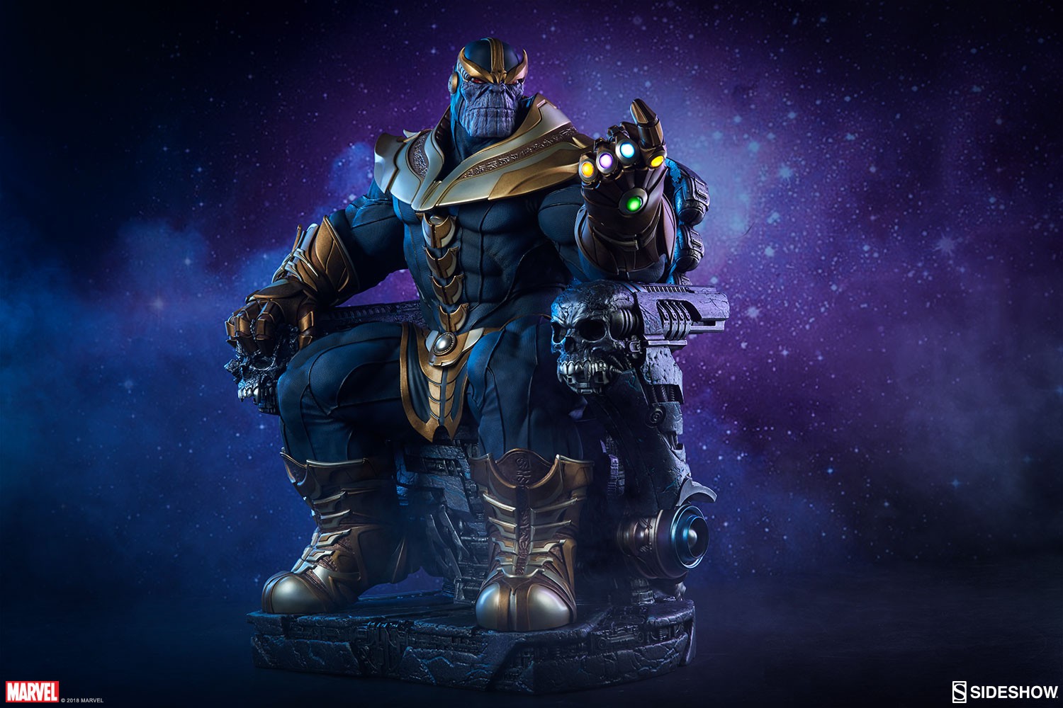 Statue Bowen – Thanos On Throne – Résine, Collection Super-héros, Comme Neuve