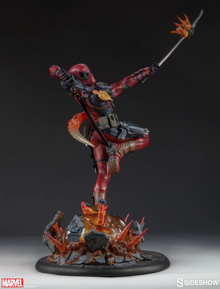 Statue Sideshow Deadpool Heat-Seeker Premium Format – Édition Normale, Résine
