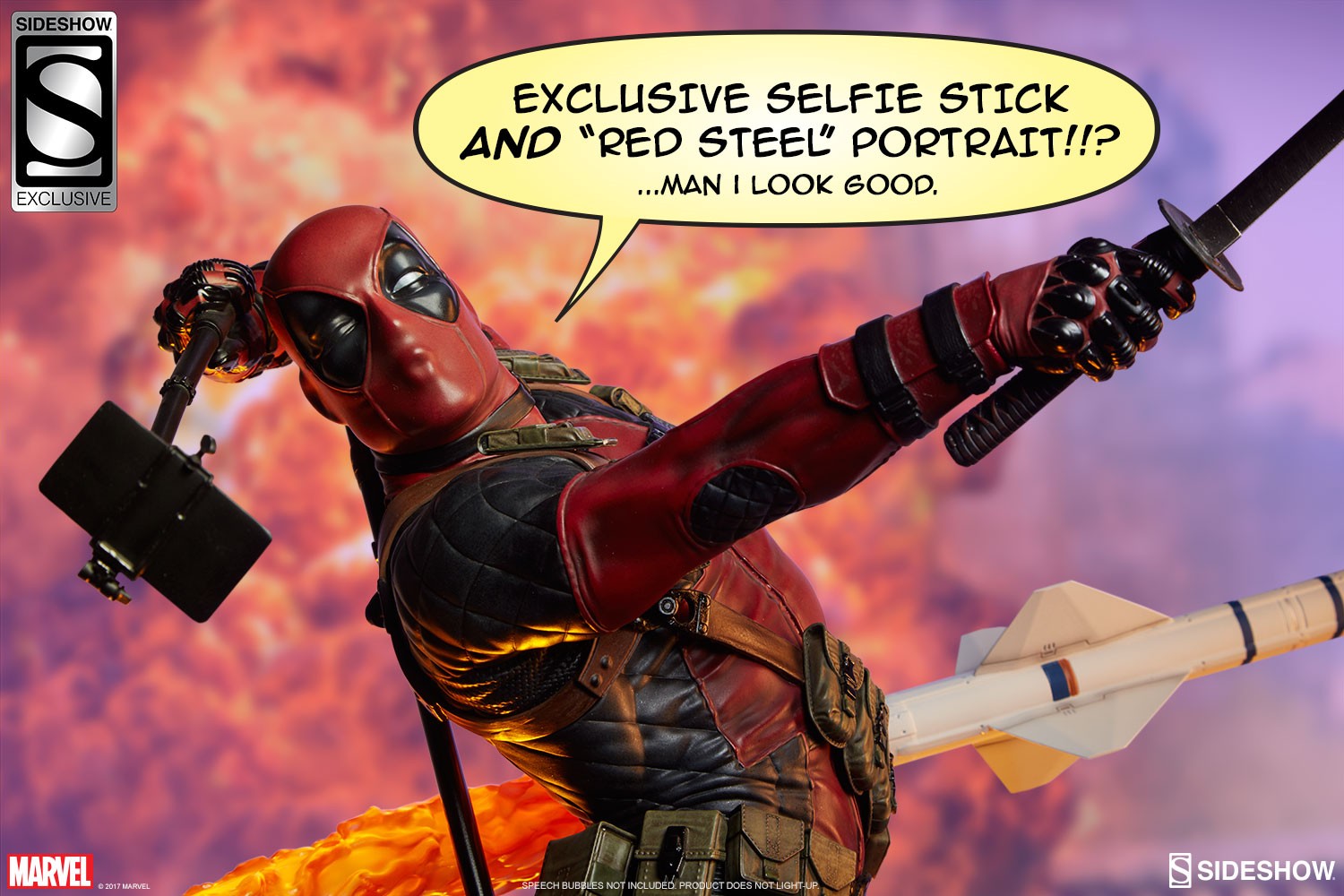 Marvel Deadpool Heat-Seeker Premium Format™ Figure  Exclusive Edition (Prototype Shown) View 1