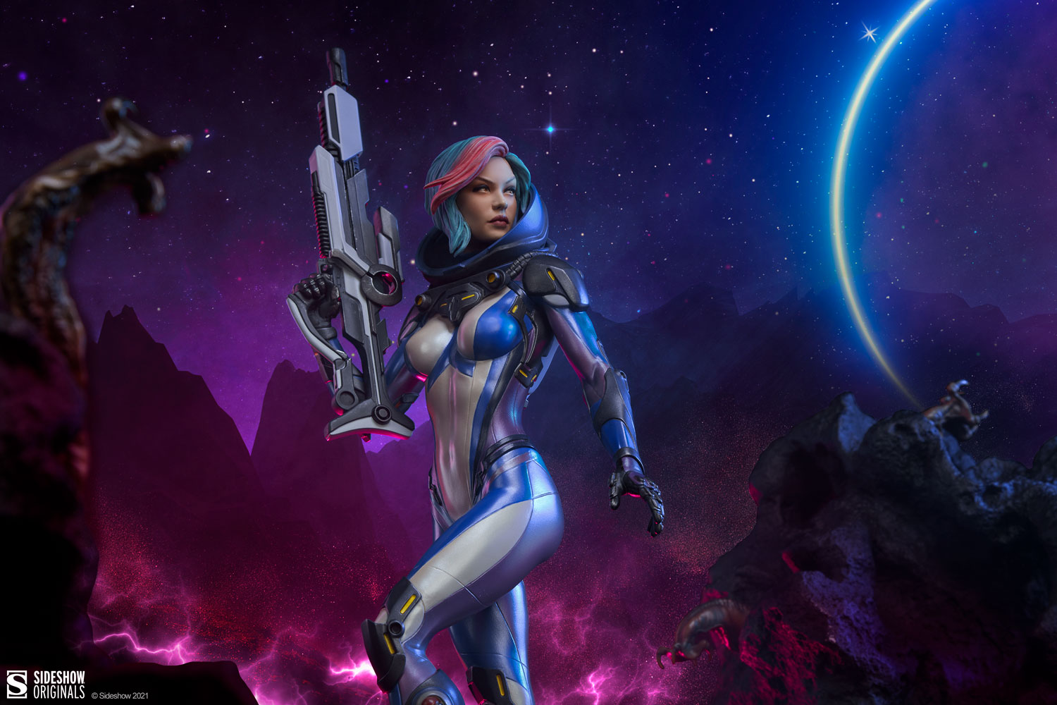 Sideshow Originals Bounty Hunter: Galactic Gun For Hire Statues  Collector Edition View 2