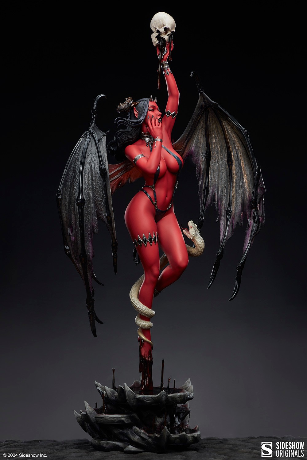 Sideshow Originals Succubus (Red Hot Variant) Premium Format™ Figure  Exclusive Edition (Prototype Shown) View 9
