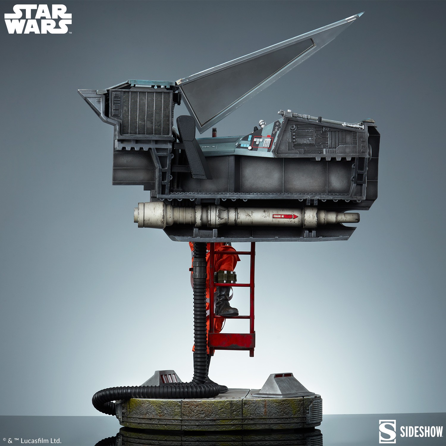 Star Wars Luke Skywalker™ & X-Wing: Red Five, Standing By Premium Format™ Figure  (Prototype Shown) View 7