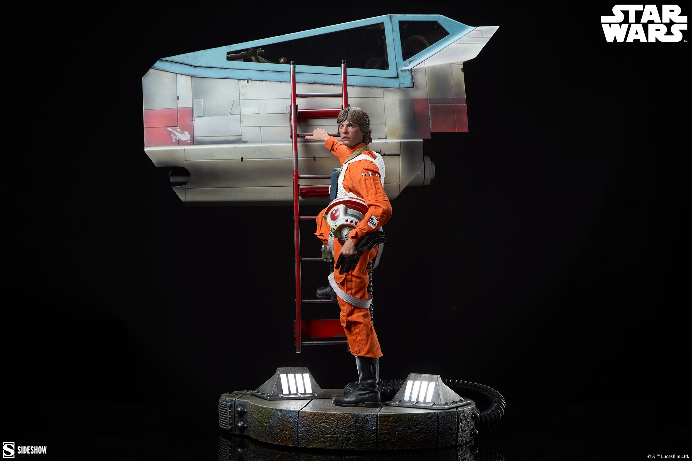 Star Wars Luke Skywalker™ & X-Wing: Red Five, Standing By Premium Format™ Figure  (Prototype Shown) View 10