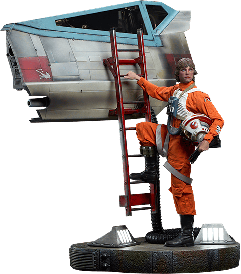Star Wars Luke Skywalker™ & X-Wing: Red Five, Standing By Premium Format™ Figure  (Prototype Shown) View 13