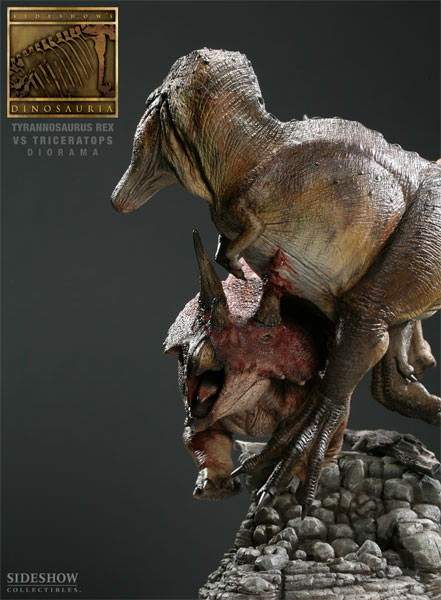 Dinosauria Tyrannosaurus Rex VS Triceratops Diorama Polystone Diorama  Collector Edition View 8