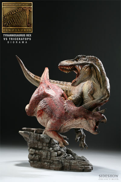 Dinosauria Tyrannosaurus Rex VS Triceratops Diorama Polystone Diorama  Collector Edition View 9