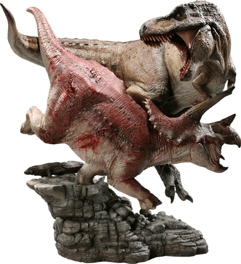 Dinosauria Tyrannosaurus Rex VS Triceratops Diorama Polystone Diorama  View 11