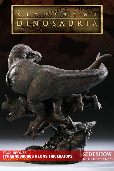 Dinosauria Tyrannosaurus Rex VS Triceratops Diorama Polystone Diorama  View 6