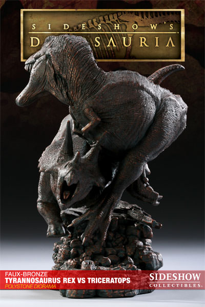 Dinosauria Tyrannosaurus Rex VS Triceratops Diorama Polystone Diorama  View 7
