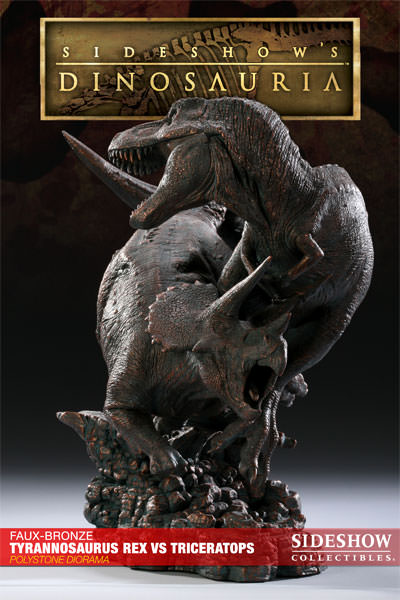 Dinosauria Tyrannosaurus Rex VS Triceratops Diorama Polystone Diorama  View 8