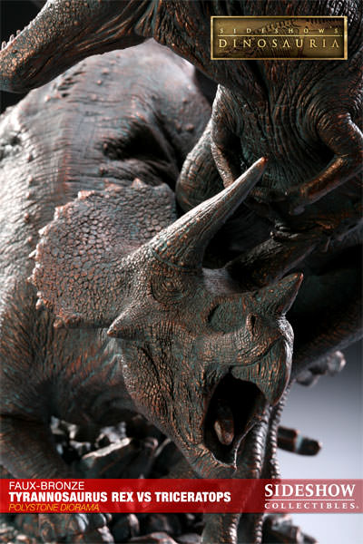 Dinosauria Tyrannosaurus Rex VS Triceratops Diorama Polystone Diorama  View 9
