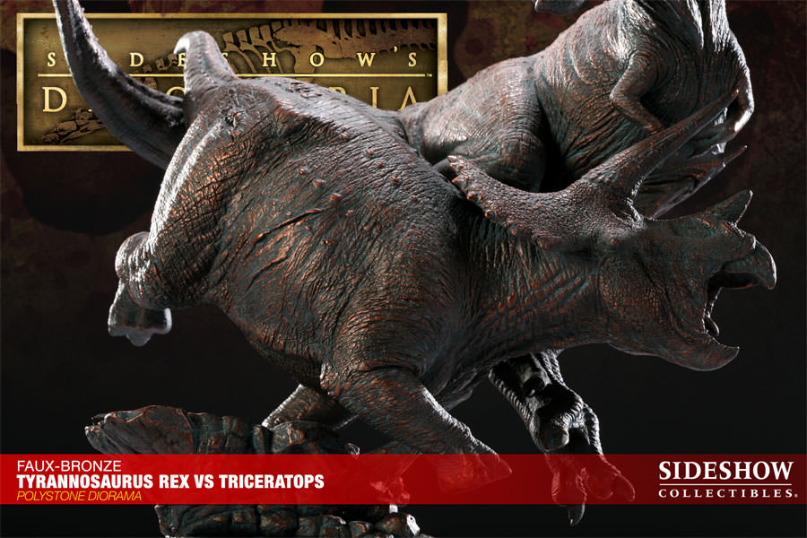 Dinosauria Tyrannosaurus Rex VS Triceratops Diorama Polystone Diorama  View 11