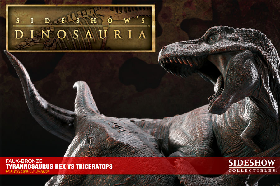 Dinosauria Tyrannosaurus Rex VS Triceratops Diorama Polystone Diorama  View 12