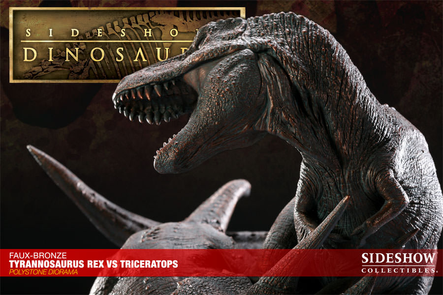 Dinosauria Tyrannosaurus Rex VS Triceratops Diorama Polystone Diorama  View 20