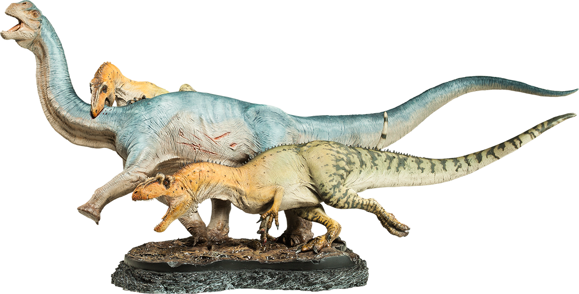 Dinosauria Allosaurus vs Camarasaurus Statues  (Prototype Shown) View 17