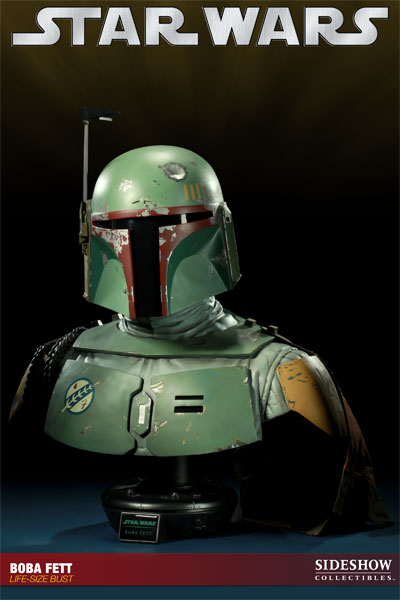 Sideshow boba fett shop life size bust